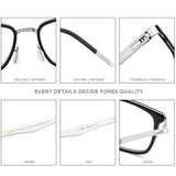 FONEX Alloy Glasses Frame Men Square Screwless Eyeglasses 516