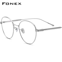FONEXチタンメガネフレーム女性用ラウンド光学眼鏡F85683
