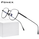 FONEX Titanium Glasses Frame Men Square Eyeglasses 8560