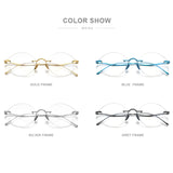 FONEX Titanium Rimless Glasses Women Eyeglasses Frame 8534