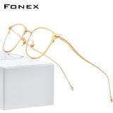 FONEX Titan Brillengestell Herren Quadratische Brille 8522