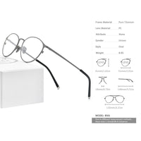 FONEX Titan Brillengestell Herren Quadratische Brille 8501