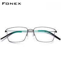 FONEX Titanlegierung Brillengestell Männer Quadratische schraubenlose Brille 98624