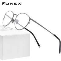 FONEX Titanium Glasses Frame Men Square Eyeglasses 8501