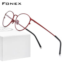 FONEX Titanium Glasses Frame Men Square Eyeglasses 8501