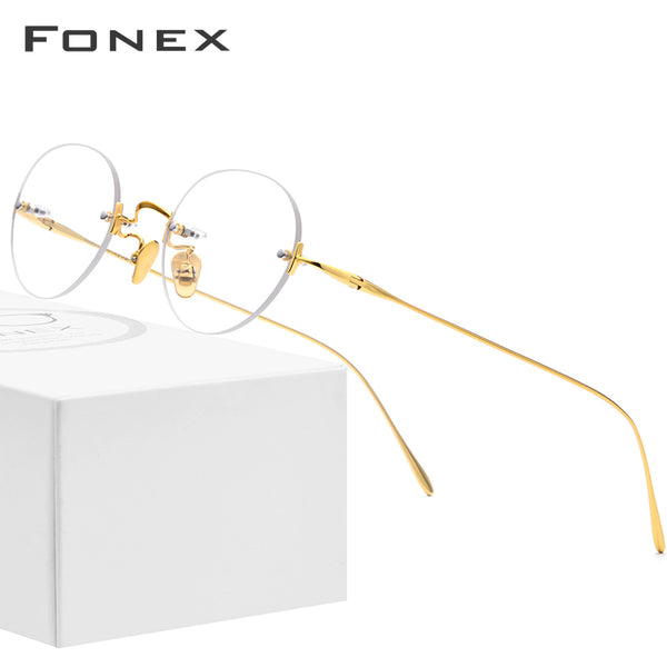 FONEX B Titanium Rimless Glasses Frame 869