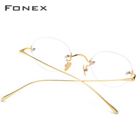 FONEX B Titanium Rimless Glasses Frame 869